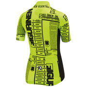 Women's El Lissitzky yellow cycling jersey